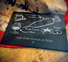 Load image into Gallery viewer, Father Christmas Eve Santa Tray Board Slate Personalised Names