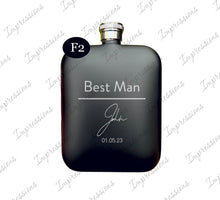 Load image into Gallery viewer, Best Man Groomsman Wedding 6 OZ Flask