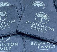 Load image into Gallery viewer, Personalised Logo Laser Engraved Slate Coaster