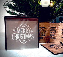 Load image into Gallery viewer, Christmas Drinking Wooden Coaster Set 6 Piece &amp; Gift Box