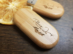 Bamboo Wooden Pebble USB Flash Drive