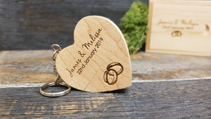 Maple Wooden Love Heart USB + Box Logo Engraved
