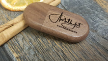 Load image into Gallery viewer, Wooden Walnut Pebble USB Flash Drive