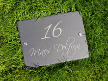 Load image into Gallery viewer, Personalised Slate House Name Number Sign Office Plaque