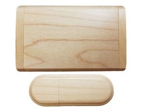 Maple Wooden USB Flash Drive Storage Pen + Flip-Box Photography Gift