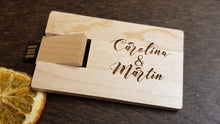 Load image into Gallery viewer, Wooden Card USB Flash Drive