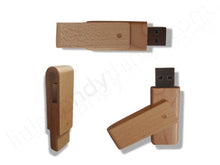 Load image into Gallery viewer, Wooden Rectangle Swivel 8GB USB Flash Drive - littlehandythings.com - 3