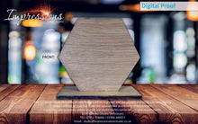 Load image into Gallery viewer, Oak Wooden Trophy Award Hexagon 5mm