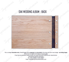 Load image into Gallery viewer, Wooden Oak Veneer Wedding Guest Book Album