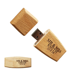 Natural Oak Effect Solid Wooden Portable Flash Drive Pen/Memory Stick
