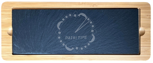 SUSHI Bamboo Slate Rectangle Service Board Platter Plate 330mm x 130mm