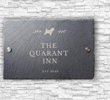 Load image into Gallery viewer, Personalised Slate House Name Number Sign Office Plaque