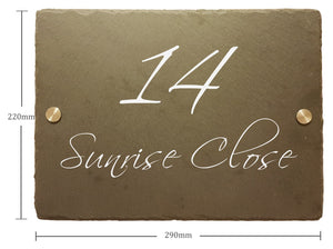 Personalised Slate House Name Number Sign Office Plaque