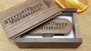 Natural Wood Oval Swivel USB Flash Drive + Gift Box