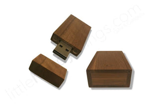 Natural Wood Walnut Effect 8GB USB Flash Drive + Gift Box - littlehandythings.com - 2
