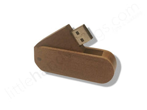 Natural Wood Oval Swivel 8GB USB Flash Drive - littlehandythings.com - 4