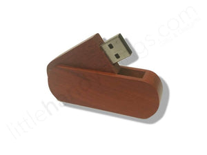 Natural Wood Oval Swivel 8GB USB Flash Drive - littlehandythings.com - 5
