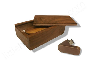 Natural Wood Oval Swivel 8GB USB Flash Drive + Gift Box - littlehandythings.com - 5